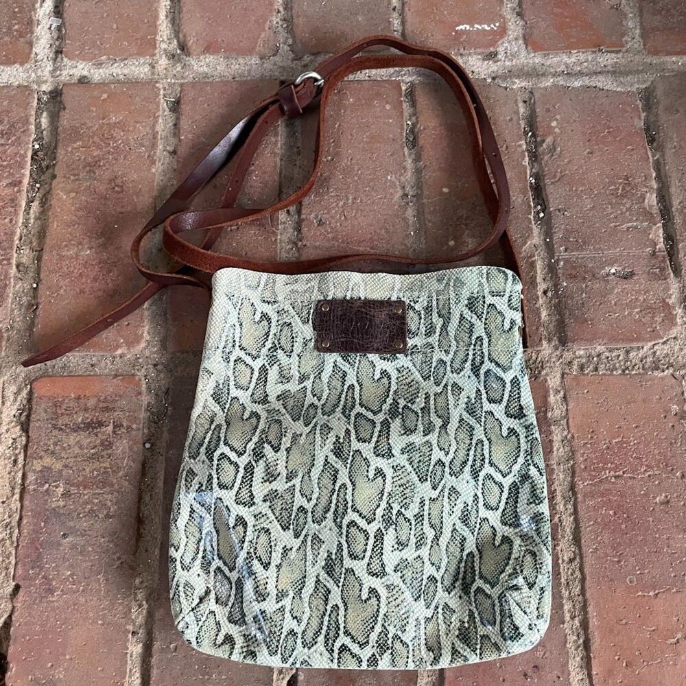 DRAGANA LEATHER DESIGN Handmade Crossbody BAG Snakeskin Print